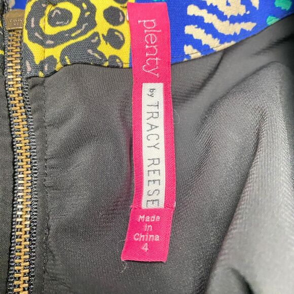 Plenty by Tracy Reese Fit & Flare Dress Lined Women's Size 4 Multicolor Vneck - Picture 7 of 10